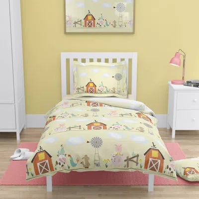 Laural Home Farm Yard Gathering Comforter In Gray;yellow;orange