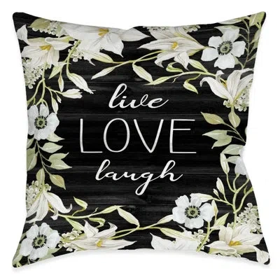 Laural Home Farmhouse Florals Love Indoor Decorative Pillow In Multi