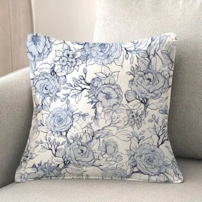 Laural Home Floral Toile Indoor Decorative Pillow In Multi