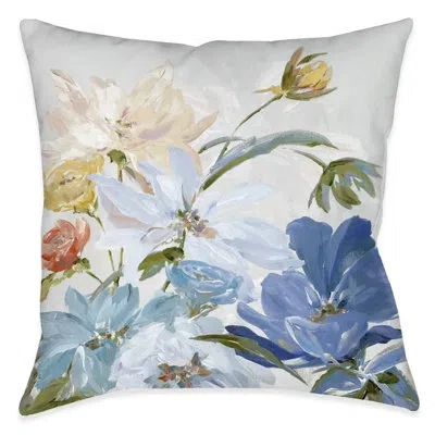 Laural Home Flourishing Spring Bouquet Outdoor Decorative Pillow In Multi