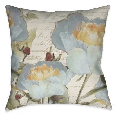 Laural Home Flowers In The Garden Indoor Decorative Pillow In Multi