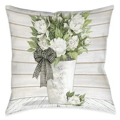 Laural Home French Country Peonies Indoor Decorative Pillow In Multi