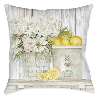 Laural Home French Lemons Outdoor Decorative Pillow In Multi
