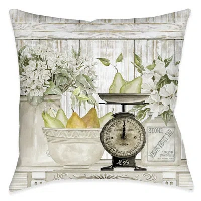 Laural Home French Pear Outdoor Decorative Pillow In Multi