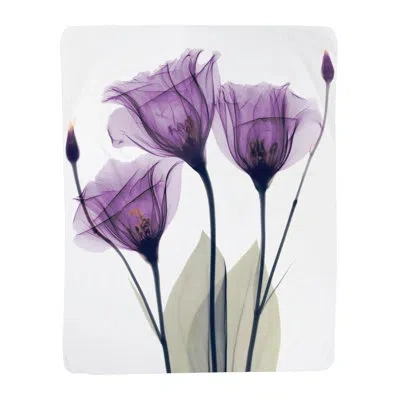 Laural Home Gentian Hope Sherpa Throw Blanket In Purple