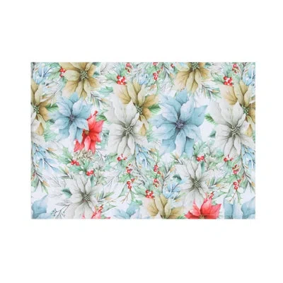 Laural Home Glad Tidings 19" X 13" Placemat In Blue