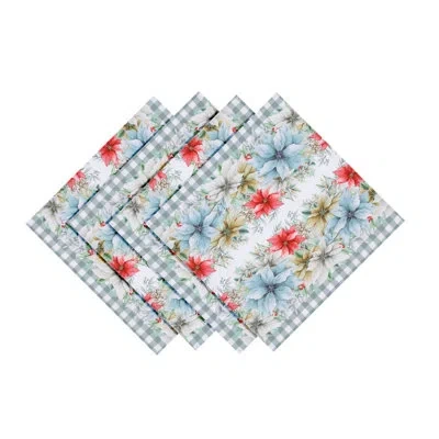 Laural Home Glad Tidings 20" X 20" Napkin In Blue