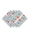 Laural Home Glad Tidings Set Of 4 Napkin, 20" X 20" In Multi