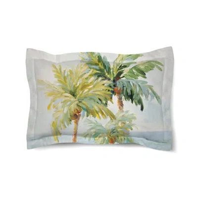 Laural Home Golden Palm Microfiber Sham In Green