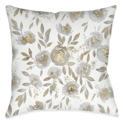 Laural Home Golden Rose Garden Indoor Pillow In Multi