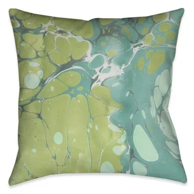 Laural Home Graphic Print Marble Ii Indoor/outdoor Throw Pillow In Multi