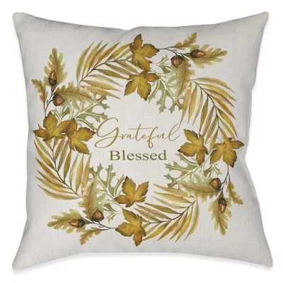 Laural Home Grateful Blessed Indoor Pillow In Multi