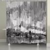 Laural Home Grey Glacier Shower Curtain In Black