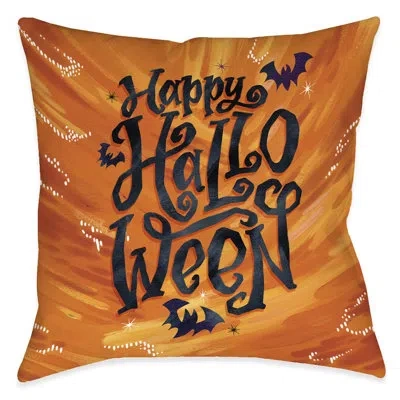 Laural Home Happy Bat Halloween Pillow Hbhl In Multi
