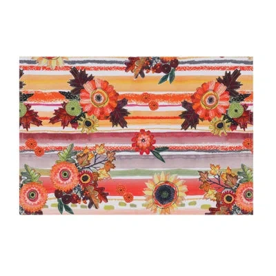 Laural Home Harvest Snippets 19" X 13" Placemat In Red