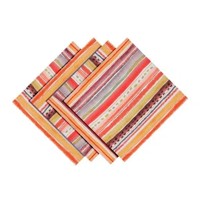 Laural Home Harvest Snippets 20" X 20" Napkin In Red