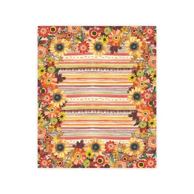 Laural Home Harvest Snippets Tablecloth In Red;orange
