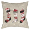 Laural Home Hello Winter Polyester Throw Pillow In Multi