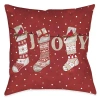Laural Home Hello Winter Polyester Throw Pillow In Multi