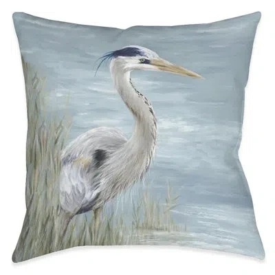 Laural Home Heron By The Bay Outdoor Decorative Pillow In Multi