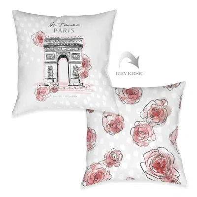 Laural Home High Fashion Arc De Triomphe Decorative Pillow In Multi