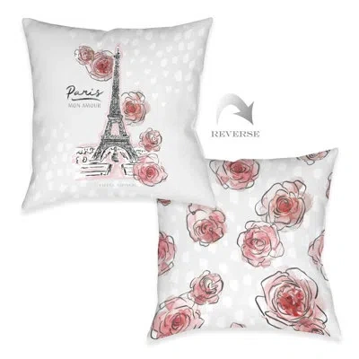 Laural Home High Fashion Eiffel Tower Decorative Pillow In Multi