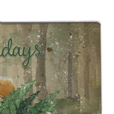 Laural Home Holiday Birch Drifter Outdoor Door Mat In Multicolor