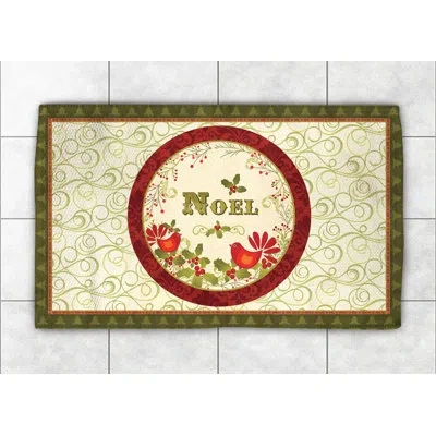 Laural Home Holiday Noel Area Rug In Red