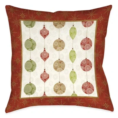 Laural Home Holiday Ornaments Throw Pillow In Multi