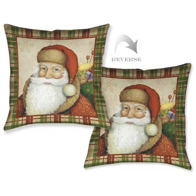 Laural Home Holiday Santa Ii Throw Pillow In Multi