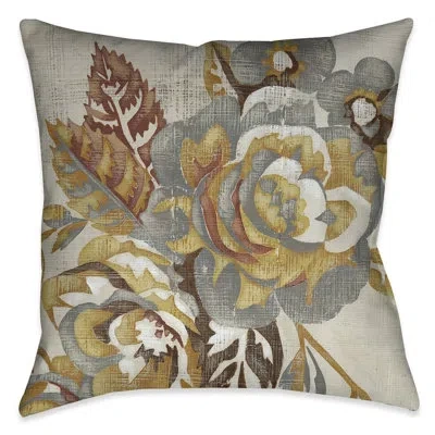 Laural Home Honeyed Blooms Blooms Throw Pillow In Multi