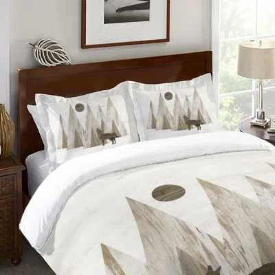 Laural Home Howling Woods Polyester Envelope Sham In Brown;ivory