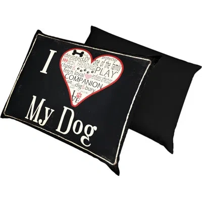 Laural Home I Love My Dog Pad/mat In Black