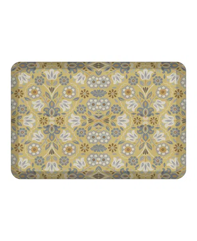Laural Home Indochine Anti-fatigue Kitchen Mat, 20" X 30" In Yellow