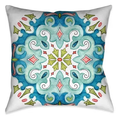 Laural Home Jewel Medallion Polyester Throw Pillow In Multi