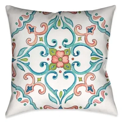 Laural Home Jewel Medallion Polyester Throw Pillow In Multi
