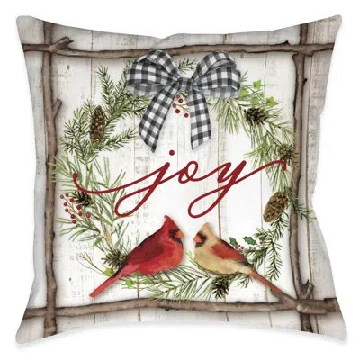 Laural Home Joyful Cardinal Indoor Pillow In Multi
