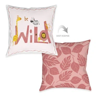 Laural Home Jungle Pals Be Wild Decorative Pillow In Multi