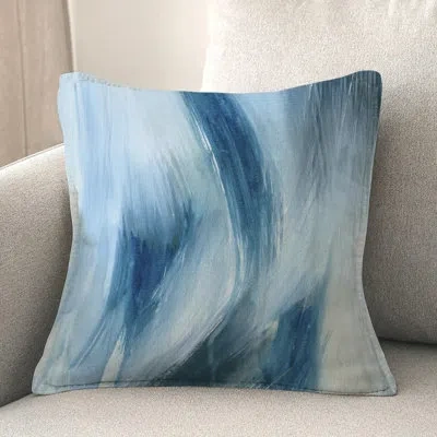 Laural Home Kathy Ireland® Home Abstract Blues I Indoor Decorative Pillow By  In Multi