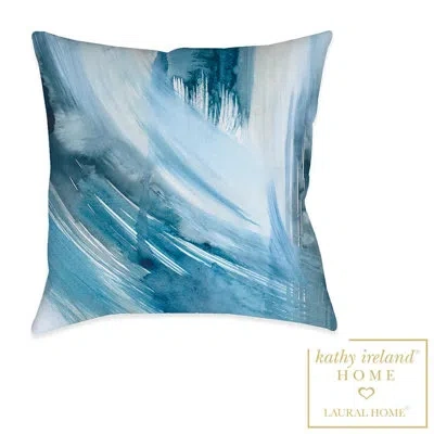 Laural Home Kathy Ireland® Home Abstract Blues Ii Indoor Decorative Pillow By