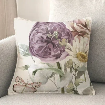 Laural Home Kathy Irelandâ® Home Purple Wildflower Bloom Indoor Decorative Pillow In Multi