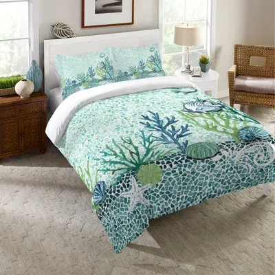 Laural Home Lagoon Comforter In Blue,green