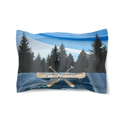 Laural Home Lake Memories Polyester Envelope Sham In Blue;black