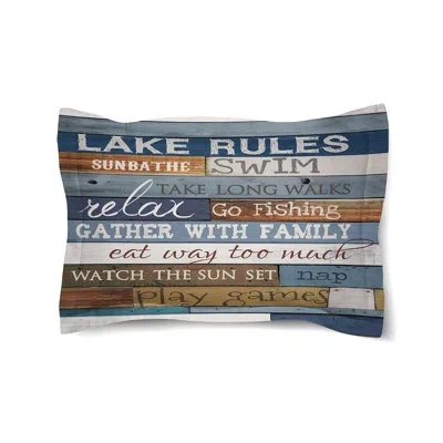 Laural Home Lake Rule Sham In Blue