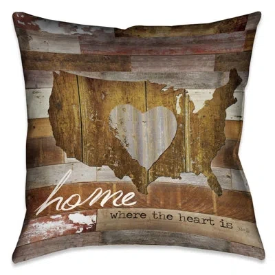 Laural Home Land That I Love Land That I Love Indoor/outdoor Throw Pillow In Multi