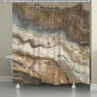 Laural Home Lava Flow Shower Curtain In Brown