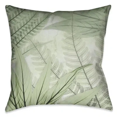 Laural Home Layered Ferns X-ray Indoor Decorative Pillow In Multi