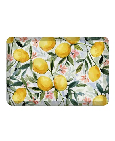 Laural Home Lemon Joy Anti-fatigue Kitchen Mat, 20" X 30" In Yellow