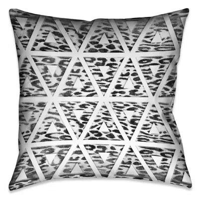 Laural Home Leopard Geometric Indoor Decorative Pillow In Multi