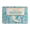 Laural Home Let's Be Mermaids Memory Foam Bath Rug In Blue